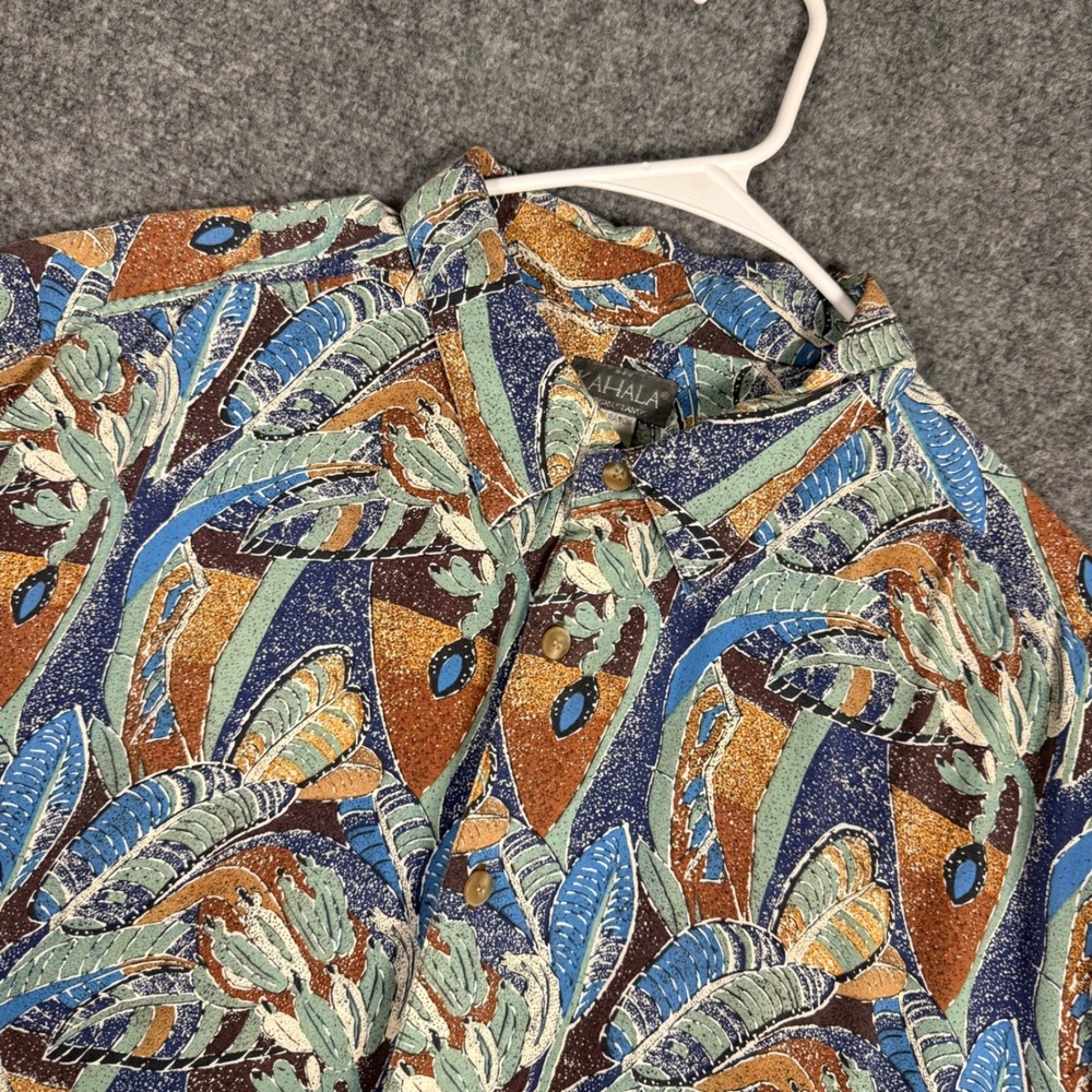 Vintage Kahala Hawaiian Shirt Men XXL Rayon Tropical Abstract Multicolor 90's